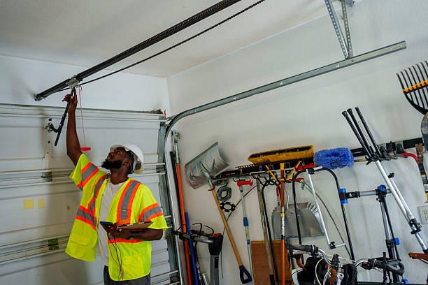 Professional Garage Door Panel Replacement technician working in Brigham City, UT